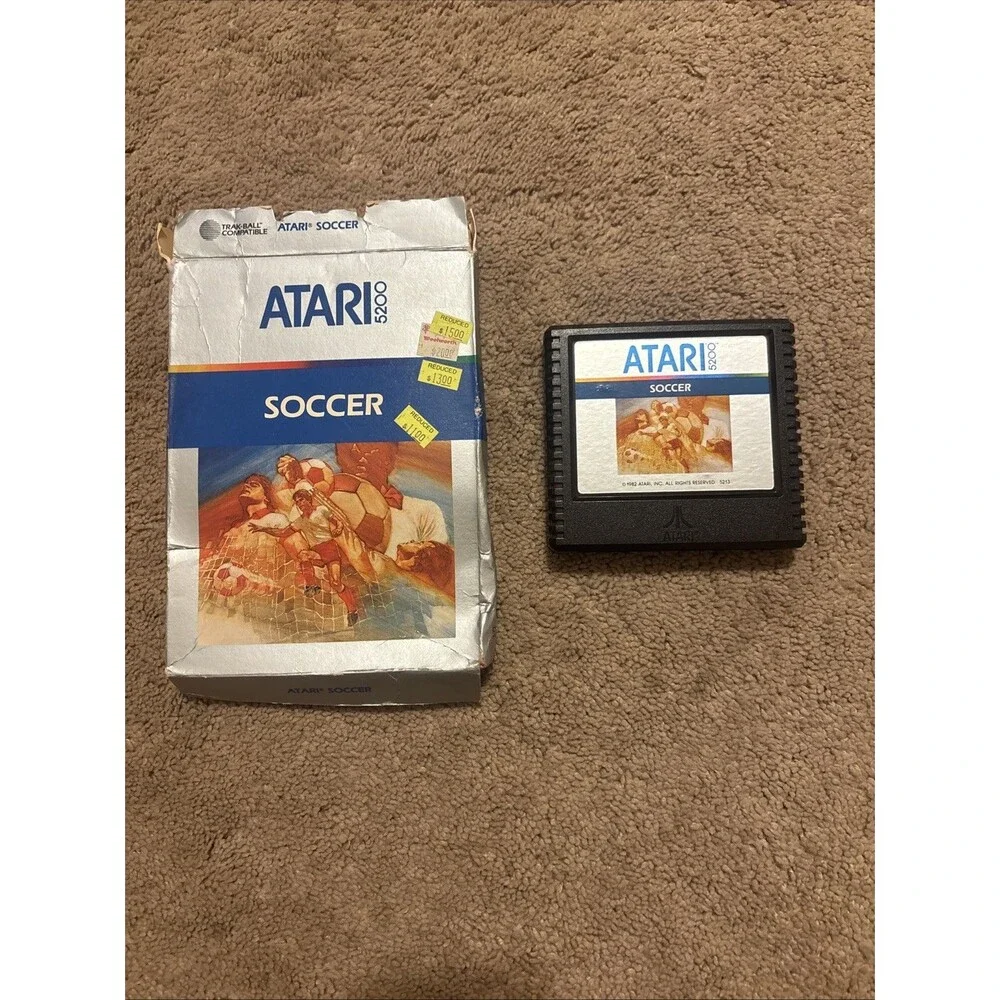 1982 ATARI 5200 Game: RealSports SOCCER (Manual Included)